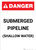Submerged Pipeline ANSI - Portrait Wall Sign