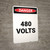 480 Volts - Portrait Wall Sign