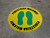 Pedestrian Walkway (Footprints) Floor Sign