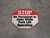 Stop No Personnel In Aisle While Forklift Operating Floor Sign