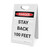 Stay Back 100 Ft - A-Frame Sign