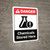 Danger: Chemicals Stored Here ANSI Portrait with Icon