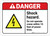 Danger: Shock Hazard Do Not Operate Crane Within 10 Ft with Icon ANSI Landscape