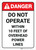 Danger: Do Not Operate Within 10 Feet of Overhead Powerlines ANSI Portrait