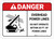 Danger: Do Not Operate Within 20 Feet of Powerlines with Icon ANSI Landscape