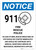 Notice: Call 911 Fire Rescue Police Portrait