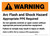 Warning: Arc Flash and Shock Hazard - Appropriate PPE Required Landscape