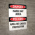 Danger: Hard Hat Area - Bilingual Spanish Wall Sign
