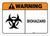 Warning: Biohazard with Icon ANSI Landscape with Icon