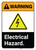 Warning: Electrical Hazard ANSI Portrait with Icon