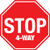 Stop: 4-Way Stop - Floor Sign