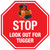 Stop: Look Out for Tugger - Floor Sign