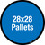28x28 Pallets Floor Sign