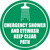 Emergency Shower and Eyewash - Keep Clear Path - Floor Sign