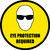 Eye Protection Required (Circle with Graphic) - Floor Sign