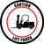 Caution: Lift Truck (Circle in White) - Floor Sign