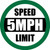 Speed Limit: 5 mph (Dark Green) - Floor Sign