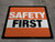 Safety First (Orange/Square) - Floor Sign