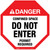 Danger: Confined Space - Do Not Enter - Permit Required - Floor Sign