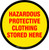 Hazardous Protective Clothing Stored Here Floor Sign