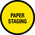 Paper Staging Floor Sign