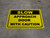 Slow: Approach Door with Caution (Rectangle) - Floor Sign