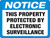 Notice: This Property Protected by Electronic Surveillance - Floor Sign
