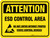 Attention: ESD Control Area (Yellow Rectangle) - Floor Sign
