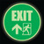 Glow: Emergency Exit Arrows Up (Circle) - Floor Sign