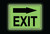 Glow: Exit Arrow Right (Rectangle) - Floor Sign