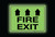 Glow: Fire Exit Arrows Up (Rectangle) - Floor Sign
