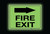 Glow: Fire Exit Arrow Right (Rectangle) - Floor Sign
