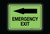 Glow: Emergency Exit Arrow Left (Rectangle) - Floor Sign
