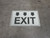 Glow: Exit Arrows Down (Rectangle) - Floor Sign