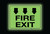 Glow: Fire Exit Arrows Down (Rectangle) - Floor Sign
