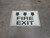 Glow: Fire Exit Arrows Down (Rectangle) - Floor Sign