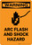 Warning: Arc Flash and Shock Hazard with Icon - Portrait Wall Sign