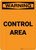 Warning: Control Area - Portrait Wall Sign