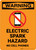 Warning: Electric Spark Hazard No Cell Phones with Icon - Portrait Wall Sign