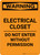 Warning: Electrical Closet - Do Not Enter Without Permission - Portrait Wall Sign