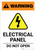 Warning: Electrical Panel - Do Not Open with Icon - Portrait Wall Sign