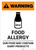 Warning: Food Allergy - Food May Contain Dairy with Icon - Portrait Wall Sign