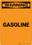 Warning: Gasoline - Portrait Wall Sign