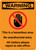 Warning: This is a Hazardous Area - No Unauthorized Entry with Icon - Portrait Wall Sign