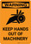 Warning: Keep Hands Out of Machinery with Icon - Portrait Wall Sign