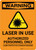Warning: Laser In Use - Authorized Personnel Only with Icon - Portrait Wall Sign