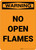 Warning: No Open Flames - Portrait Wall Sign