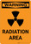 Warning: Radiation Area with Icon - Portrait Wall Sign