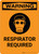 Warning: Respirator Required with Icon - Portrait Wall Sign