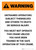 Warning: Untrained Operators Subject Themselves and Others To Injury - Portrait Wall Sign